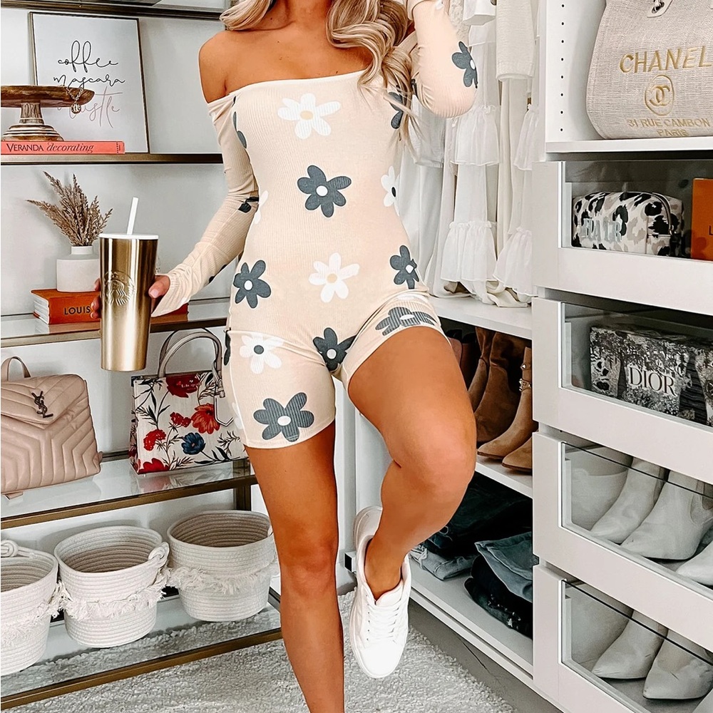Floral Off-Shoulder Romper